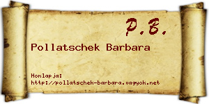 Pollatschek Barbara névjegykártya